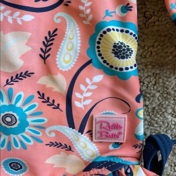 RuffleButts Paisley Paradise Swimsuit 3-6m - Picture 2 of 4